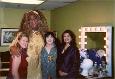 A happy Fantasy towers over her fairy godmothers Deb,Shannon and me with magic wand.